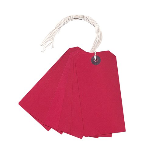 Strung Tags Bulk Boxes Red 120x60mm TG8083 [Pack 1000]