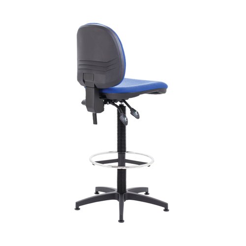 Arista Medium Back Draughtsman Chair 700x700x840-970mm Fixed Footrest Blue KF017021