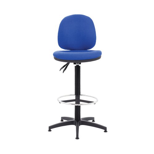 Arista Medium Back Draughtsman Chair 700x700x840-970mm Fixed Footrest Blue KF017021 Office Chairs KF017021