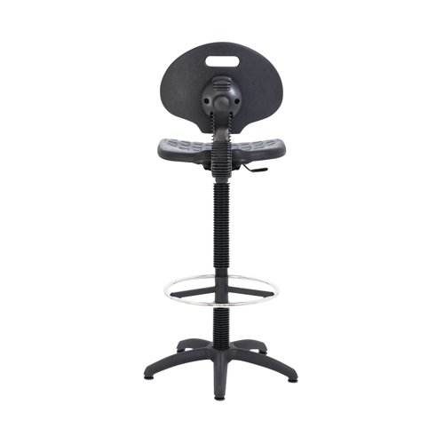 Jemini Draughtsman Chair 600x600x1090-1220mm Black KF017052 - VOW - KF017052 - McArdle Computer and Office Supplies