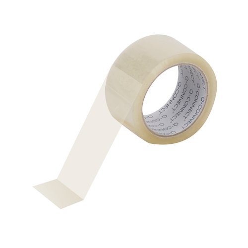 Q-Connect Polypropylene Packaging Tape 50mmx66m Clear (Pack of 6) KF01791