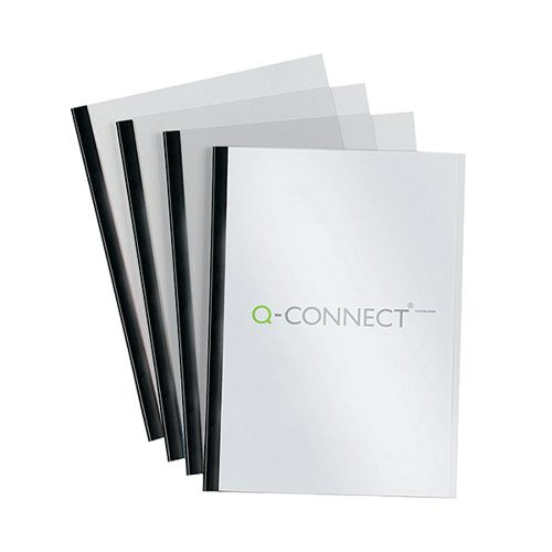 Q-Connect A4 5mm Slide Binder/Cover Set Black Pack of 20 KF01926