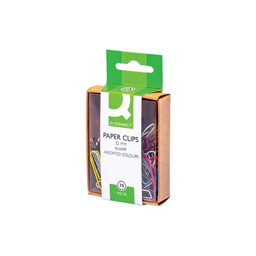 Q-Connect Paperclips Coloured 32mm (Pack of 750) KF02023Q