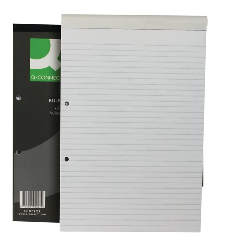 Q-Connect Feint Ruled Headbound Refill Pad 160 Pages A4 (Pack of 10) KF02227 - VOW - KF02227 - McArdle Computer and Office Supplies
