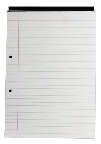 KF02228 Q-Connect Feint Ruled Margin Head Bound Refill Pad 160 Pages A4 (Pack of 10) KF02228