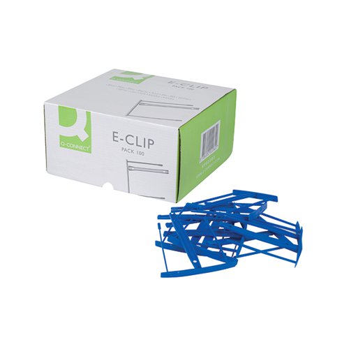Q-Connect Binding E-Clip Blue (Pack of 100) KF02282