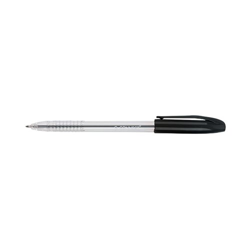 Q-Connect Stick Grip Ballpoint Pen Medium Black (Pack of 20) KF02457 - KF02457