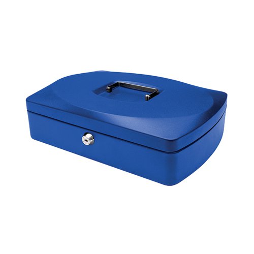Q-Connect Cash Box 12 inch Blue