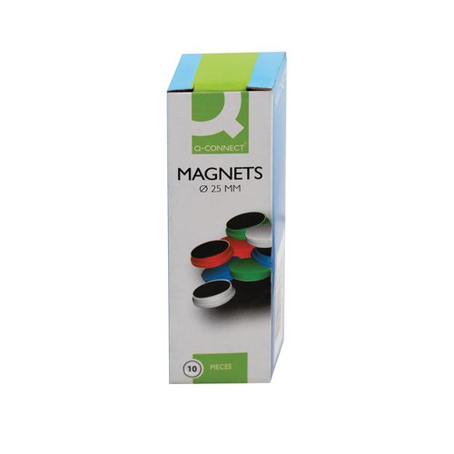 KF02640 | These magnets are great for use with Q-Connect magnetic whiteboards, giving you a great way to liven up your board and attach papers to your board. These magnets are designed to be strong, making sure that they will not slip or come loose from the board on their own accord. The vibrant colours allow you to easily implement a colour coding system.