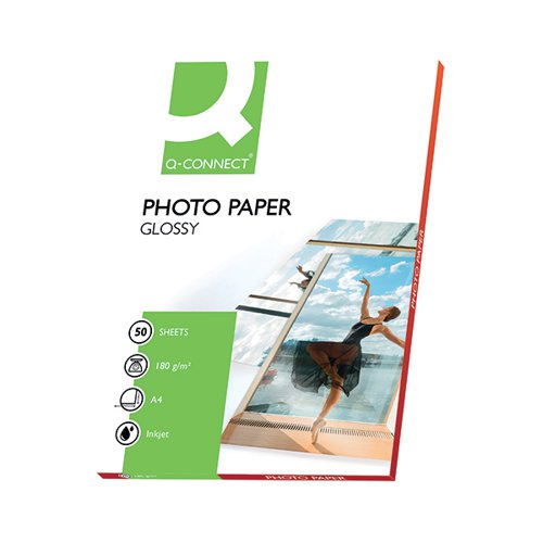 Q-Connect A4 Gloss Photo Paper 180gsm Pack of 50 KF02771