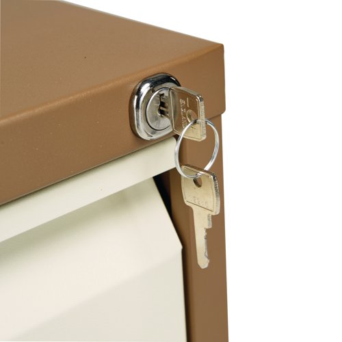 Jemini 4 Drawer Filing Cabinet Lockable 470x622x1321mm Coffee/Cream KF03002