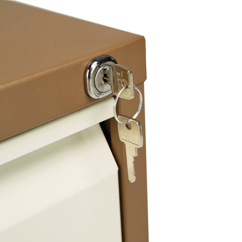 Jemini 3 Drawer Filing Cabinet 470x622x1016mm Coffee/Cream KF03004