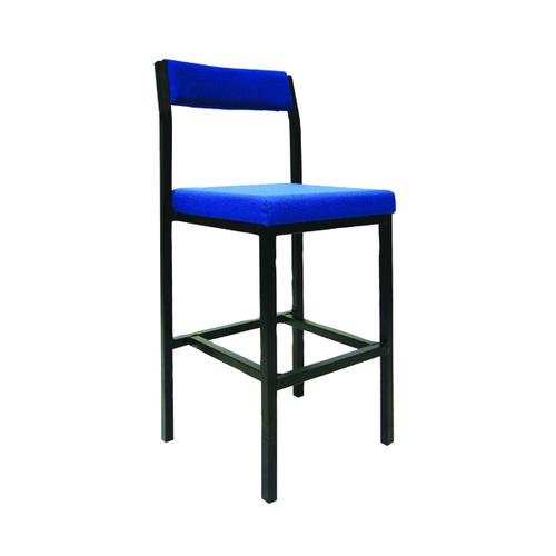 Jemini High Stool with Back Rest Blue PS4044