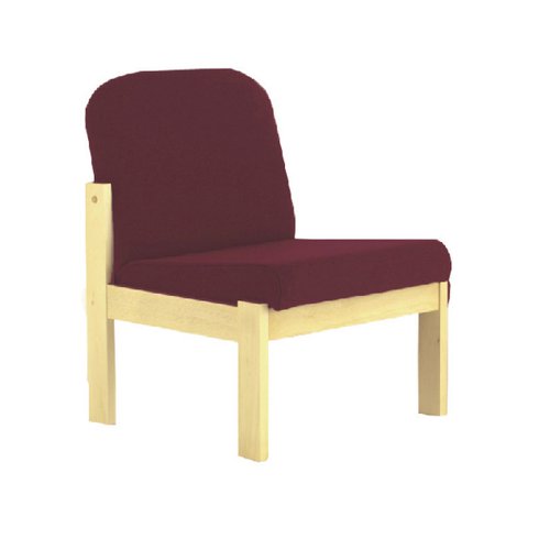 Arista Reception Chair 530x490x410mm Claret/Beech KF03324