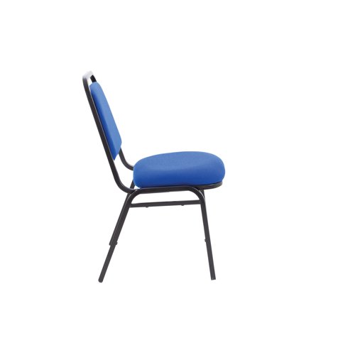 Providing enough seating at conferences, banqueting halls and other hospitality events has never been easier with these Arista Banqueting Chairs. They feature a black frame and comfortable blue upholstery. The minimal design and streamlined shape of these chairs makes them easy to stack up to 4 high when not in use, allowing you to store a high volume of seating without taking up floor space.