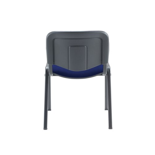 KF03343 | This multi purpose stacking chair from Jemini is a comfortable, durable choice for offices, meeting rooms, reception areas and more. It features a soft blue upholstered seat and back with a sturdy black metal frame for durability. The chairs can be stacked when not in use to save space - ideal for occasional conferences and meetings. Optional arms and a folding writing tablet are available separately for even more versatility.