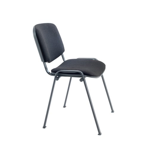 Jemini Ultra Multipurpose Stacking Chair 532x585x805mm Charcoal/Black KF03344 VOW