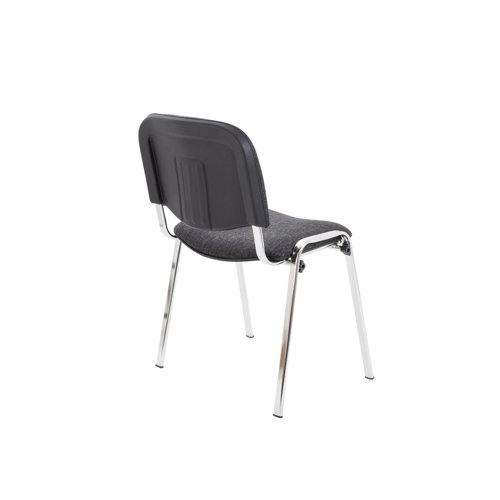 KF03350 Jemini Ultra Multipurpose Stacking Chair 532x585x805mm Charcoal/Chrome KF03350