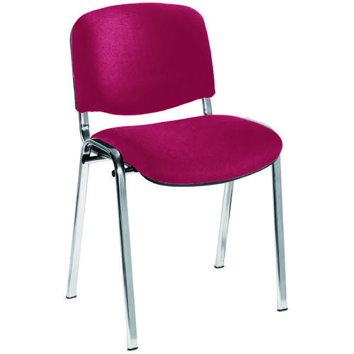 Jemini Ultra Multipurpose Stacking Chair 532x585x805mm Claret/Chrome KF03351
