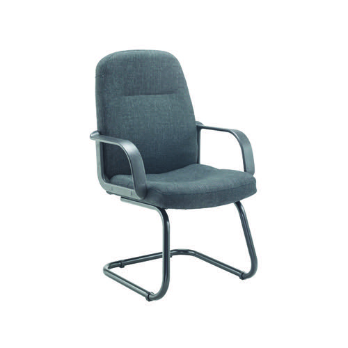 Jemini Visitor Cantilever Leg Chair 620x625x980mm Charcoal KF03425