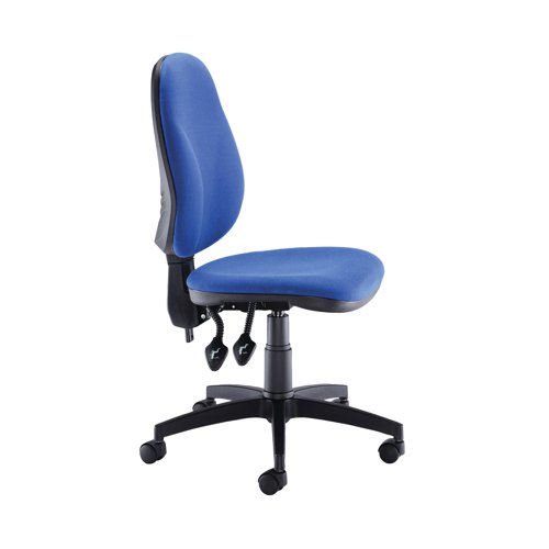 Designed with a recommended usage time of 8 hours, the Arista Concept High Back Permanent Contact Operator Chair keeps you comfortable and supported throughout your working day. The back tilt, combined with gas seat height adjustment, allows you to change the position of this chair to suit your posture and comfort preferences, keeping you relaxed and at ease. This pack contains 1 blue chair.