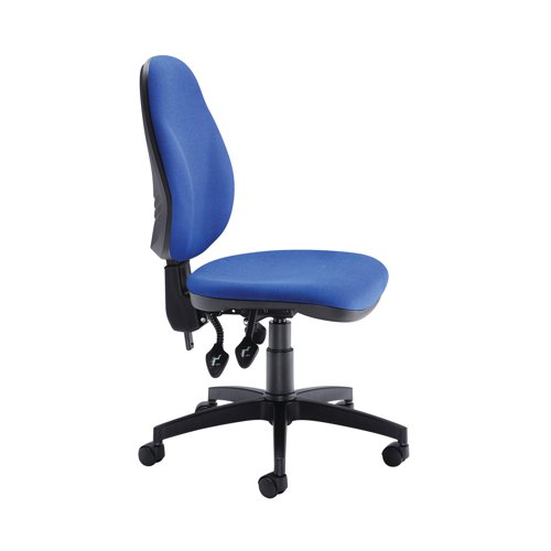 Arista Aire Deluxe High Back Chair 700x700x970-1100mm Blue KF03460 - VOW - KF03460 - McArdle Computer and Office Supplies
