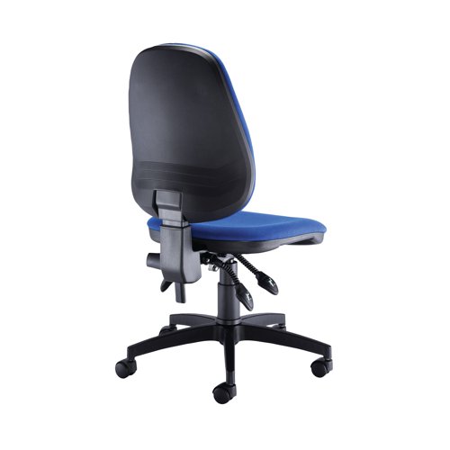 Designed with a recommended usage time of 8 hours, this Arista high back chair keeps you comfortable and supported throughout your working day. The back and seat tilt, combined with gas seat height adjustment, allows you to change the position of this chair to suit your posture and comfort preferences, keeping you relaxed and at ease. This pack contains 1 blue chair.