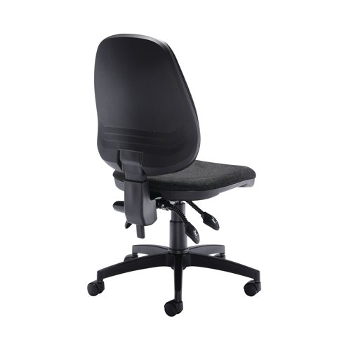 Designed with a recommended usage time of 8 hours, this Arista high back chair keeps you comfortable and supported throughout your working day. The back and seat tilt, combined with gas seat height adjustment, allows you to change the position of this chair to suit your posture and comfort preferences, keeping you relaxed and at ease. This pack contains 1 charcoal chair.