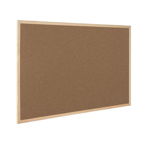 KF03567 Q-Connect Lightweight Cork Noticeboard 600x900mm KF03567