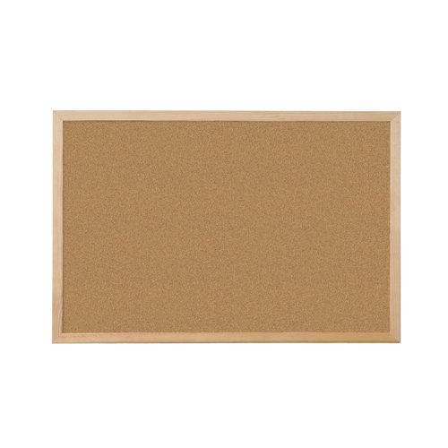 KF03568 | Brainstorm, design, post notices and more with this smart and economical Q-Connect Cork Noticeboard. Great for office use or in your kitchen or bedroom at home, this board allows you to quickly and simply pin information up. With an included wall mounting kit and a lightweight construction, the board is easy to mount and the complementary wooden frame looks great in any home or office environment. This board measures 900 x 1200mm and comes with six push pins.