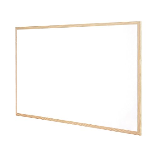 Q-Connect Wooden Frame Whiteboard 400x300mm KF03569 Drywipe Boards KF03569