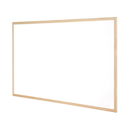 KF03570 Q-Connect Wooden Frame Whiteboard 600x400mm KF03570