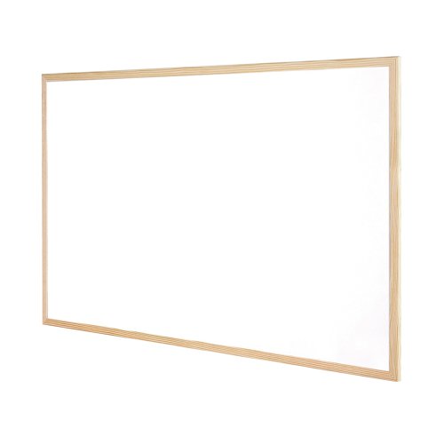 KF03571 Q-Connect Wooden Frame Whiteboard 900x600mm KF03571
