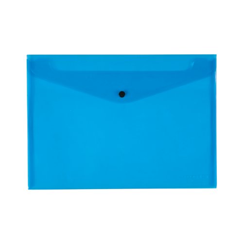 Q-Connect Polypropylene Document Folder A4 Blue (Pack of 12) KF03596 - VOW - KF03596 - McArdle Computer and Office Supplies