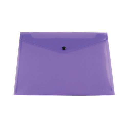 Super Saver Popper Wallet Foolscap Purple