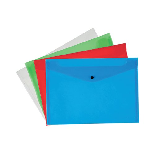 Q-Connect Polypropylene Document Folder A4 Assorted (Pack of 12) KF03599