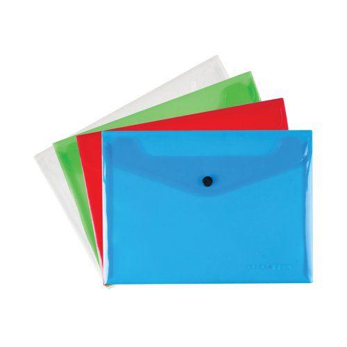 Q-Connect Polypropylene Document Folder A5 Assorted (Pack of 12) KF03609 - VOW - KF03609 - McArdle Computer and Office Supplies