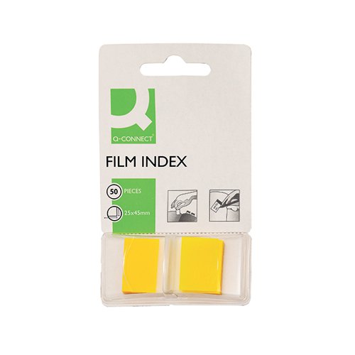 Q-Connect Page Marker 1 inch Pack of 50 Yellow KF03634