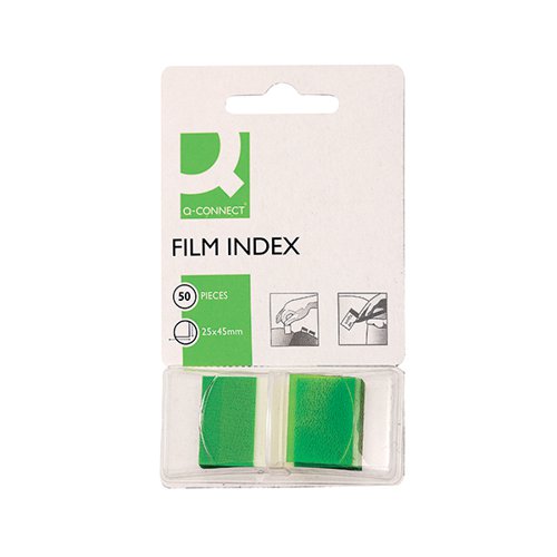 Q-Connect Page Marker 1 inch Pack of 50 Green KF03635