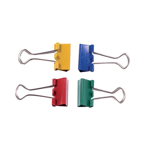 48 Pack Medium Paper Clips 24 Pack 1.25inch/32mm + 24 Pack 1inch/25mm Smiling Face Binder Clips Assorted Colors 