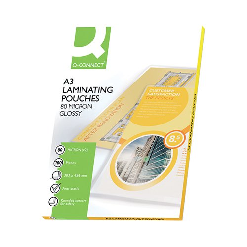 Q-Connect Laminating Pouch A3 80micron Pack of 100 KF04122