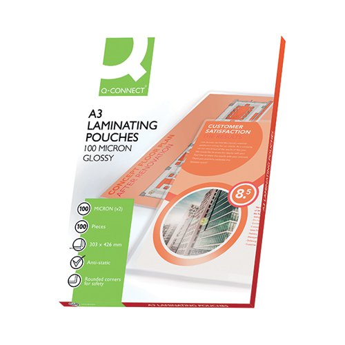 Q-Connect Laminating Pouch A3 100micron Pack of 100 KF04123