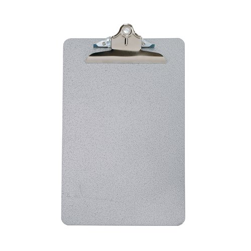 Q-Connect Metal Clipboard Foolscap Grey (All metal construction for durability) KF05595 Clipboards KF05595
