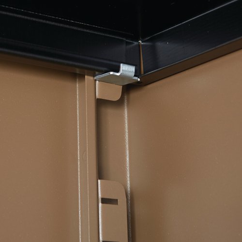 Jemini 2 Door Storage Cupboard Metal 420x960x1810mm Coffee/Cream KF08082 VOW