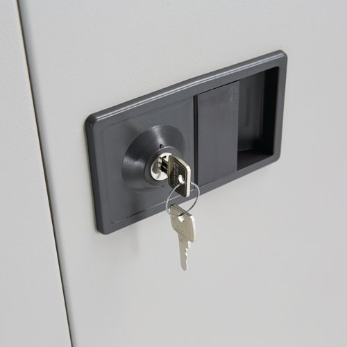 Jemini 2 Door Storage Cupboard Metal 950x420x1960mm Grey KF08503 - KF08503