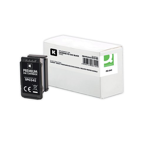 Q-Connect Remanufactured Ink For Canon PG545BK Black CI828601BES222R