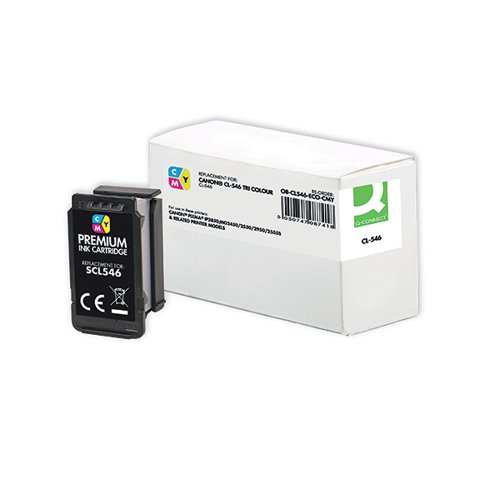 Q-Connect Remanufactured Ink For Canon CL546CMY Tri-Colour CMY CI828807BES222R