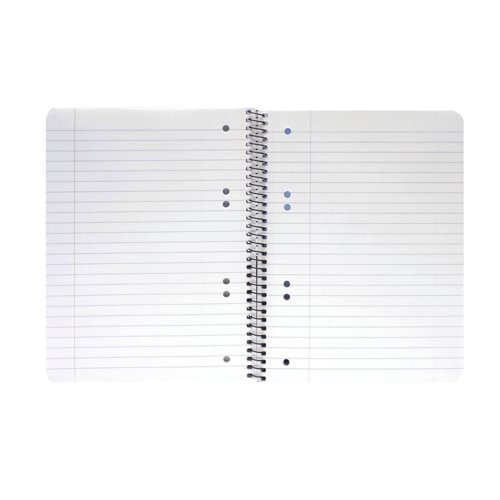 Ideal for everyday use, this Q-Connect A5 notebook features a spiral binding with durable, wipe clean polypropylene covers. The notebook contains 160 pages (80 sheets) of 70gsm woodfree paper, which is feint ruled with a red margin for neat note-taking and micro-perforated for ease of use. Both the pages and the covers are hole punched for ease of filing. This pack contains 5 notebooks with translucent green covers.