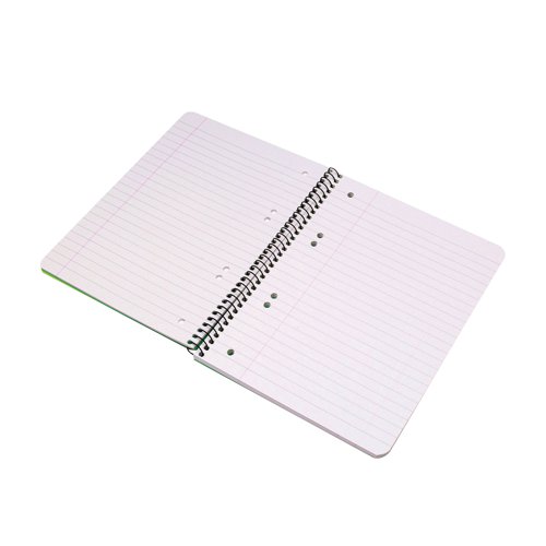 Q-Connect Spiral Bound Polypropylene Notebook 160 Pages A5 Green (Pack of 5) KF10033 | KF10033 | VOW
