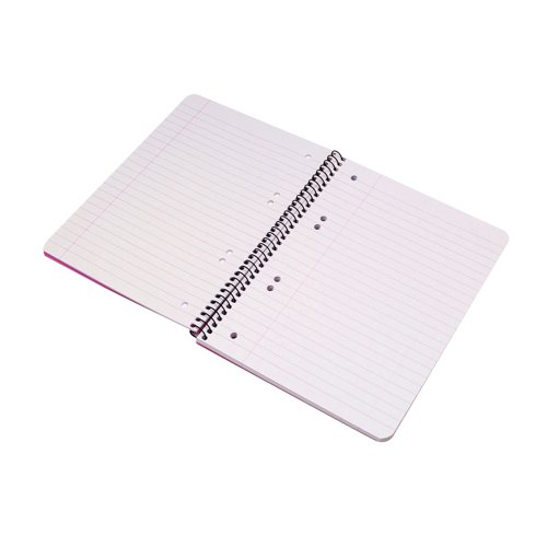 Q-Connect Spiral Bound Polypropylene Notebook 160 Pages A5 Red (Pack of 5) KF10035 VOW